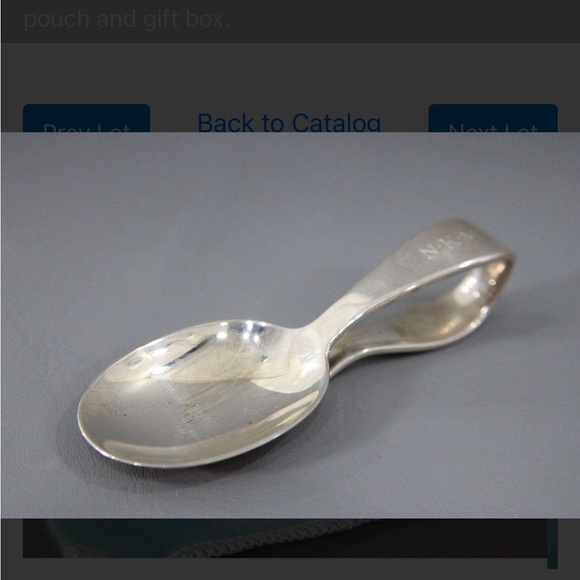 Tiffany & Co. Sterling Silver infant Spoon with Tiffany pouch and gift box - Picture 4 of 7